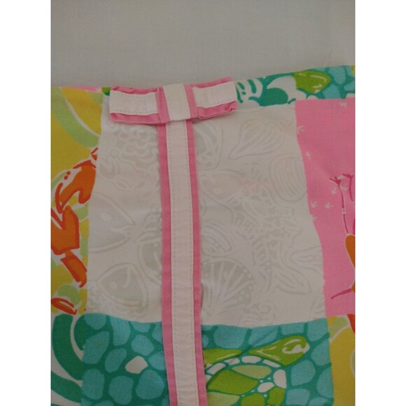 Vintage 1990s Lilly Pulitzer Skort Size 4 tropical Pink green blue Patchwork sea - Picture 6 of 12